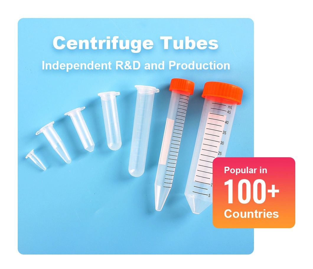 Servicebio Basic Customization Disposable Test Graduated Plastic Conical Multi Centrifuge Tubes 50ml with Screw Cap