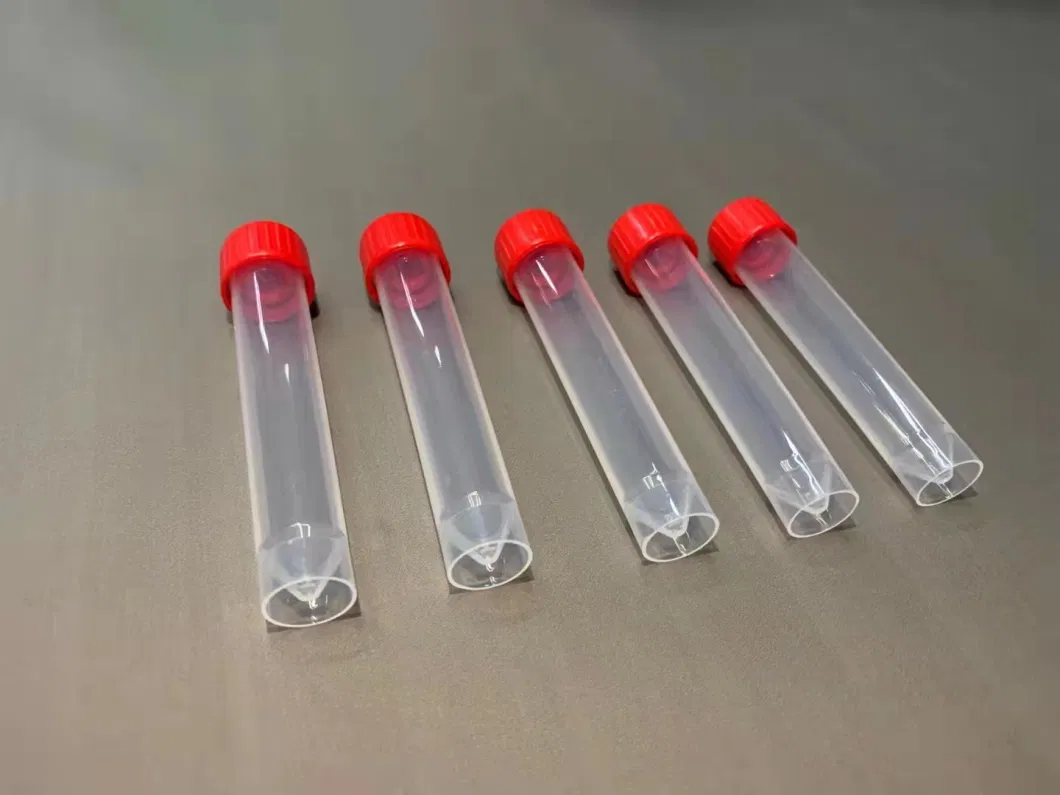 Laboratory Disposable Plastic PP Test Tubes Non-Sterile with or Without Cap for Virus Collection Tube 10ml