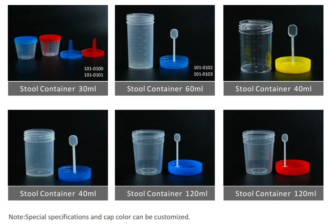 Siny High Quality 30ml 40ml Medical Sterile Plastic Specimen Supply Disposable Stool Container